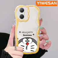 YIWESAN เคสสำหรับ Infinix ขายดี20 20i ขายดีขายดี30 30i สินค้าขายดี30 Hot Hot 30 Play เคสแฟชั่นการ์ตูนแนวโดราเอมอนแบบหนาซิลิโคนเคสโทรศัพท์โปร่งใสกันตกขอบสีสันสดใสเนื้อครีมเคสป้องกันเคสใส