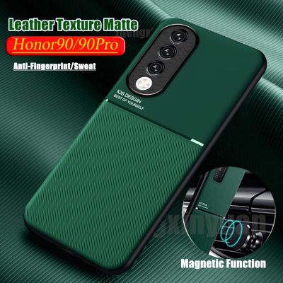 สำหรับ Honor 90 Pro 5G 90PRO เคสขาตั้งมีแม่เหล็กหนังเคสโทรศัพท์ซิลิโคนสำหรับ Honor90 Honor90Pro ฝาหลังกันกระแทก