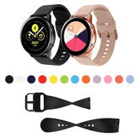 สายซิลิโคนนุ่ม 20 มม. สำหรับ Samsung Galaxy Watch Active / Active2 40mm 44mm / Watch3 41mm / 42mm / Sport R600 / S4 / Watch4 40mm / 44mm / Watch4 คลาสสิก 42mm / 46mm