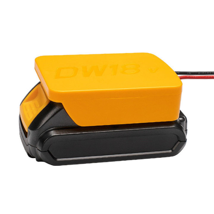 อะแดปเตอร์แบตเตอรี่สีดำ-เหลืองสำหรับ-dewalt-20v-max-18v-dock-power-connector-14-awg-สายอะแดปเตอร์เครื่องมืออุปกรณ์เสริม