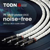 TODN 8AG ชุบเงิน OCC 16เส้นสายออดิโอพร้อม2RCA WBT สายเคเบิลปลั๊ก RCA ไฮไฟกับสาย2RCA