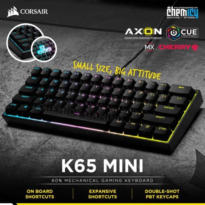 Corsair K65 RGB Mini 60% Mechanical Gaming Keyboard | Lazada Indonesia