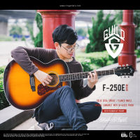 Guild F-250E Deluxe กีต้าร์โปร่งไฟฟ้าทรง Jumbo สเปค Top Solid (Sitka Spruce / Flamed Maple)