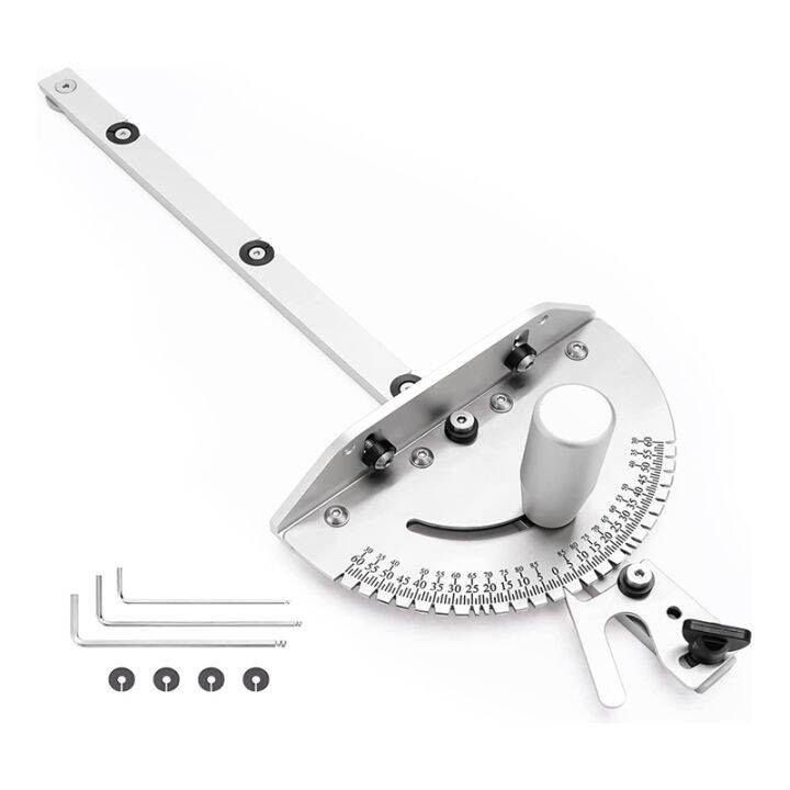 Precision Miter Gauge, Aluminum Table Saw Sled 60°Angled Ends, Table