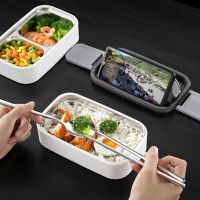 Lunch Box Lonchera Bento 304 Stainless Steel School Fresh-keeping Boxes Food Storage Containers Lancheira Termica Cutlery SetTH