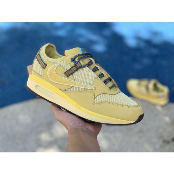 Original 】 Travis Scott x 1 1 Wheat Yellow Running shoes DO9392