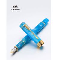 Jinhao 100 Fountain Pen  Commemorative Resin Good Pen Nib 18 kgp Gold Sandwiched Thin Tod Small Business Office Gift Pen  Pens