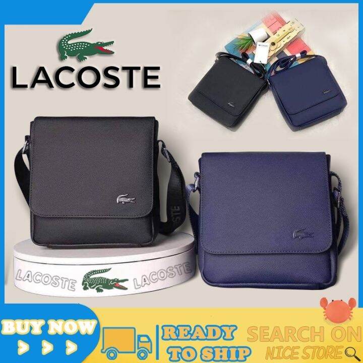 [Spot] ¤ Lacoste Sling bag men Shoulder bag Polo men's crossbody bag