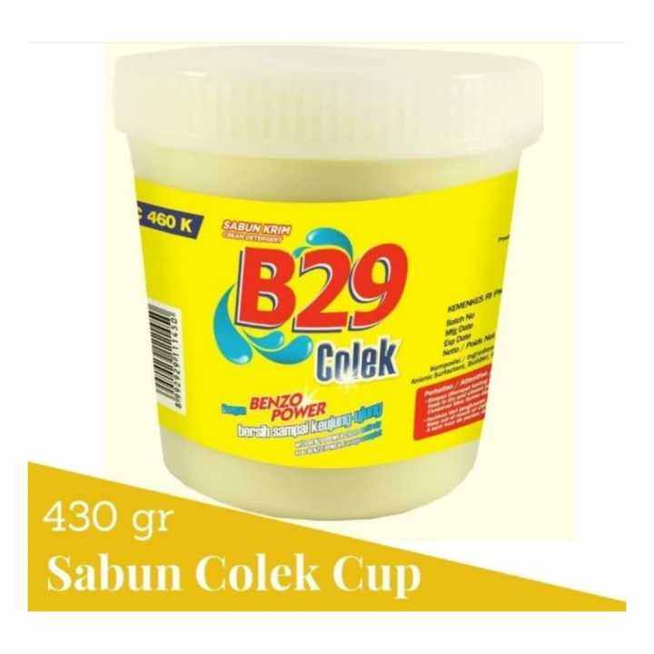 B29 Cream Cup 430gr Sabun Colek Kuning Pembersih Pakaian Ban Mobil ...