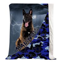 Popular Pet Dog Malinois Art Pattern Blanket 3D Print Camo Flannel Blankets Home Decoration Office Sherpa Blanket Quilt