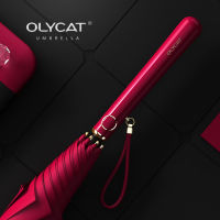 Olycat ร่มป้องกัน UV ผู้หญิงที่สง่างามฝนร่มดีไซน์เนอร์ยาวร่มกันแดดกอล์ฟกลางแจ้งสำหรับเด็กผู้หญิงร่มกันแดดชายหาดกันลม