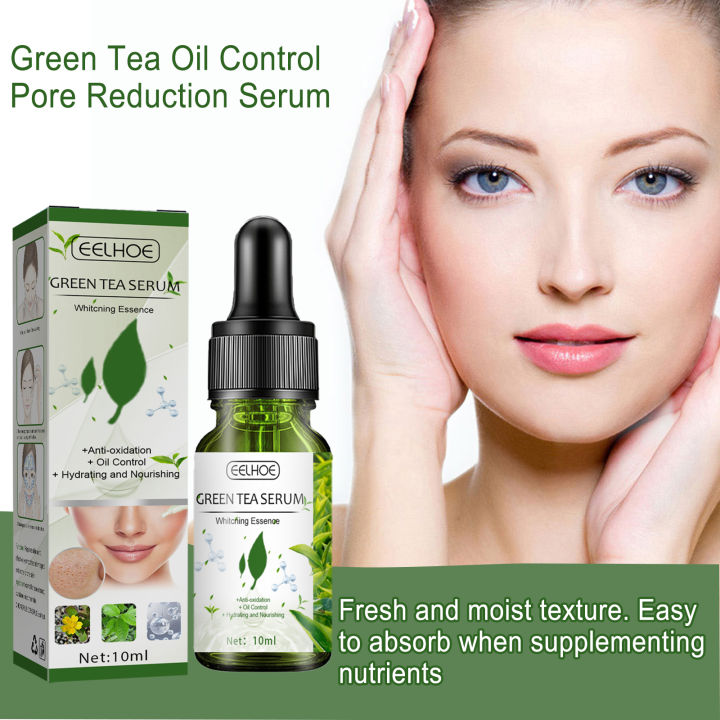 beautyiu-eelhoe-10ml-green-tea-oil-control-pore-shrink-face-serum-whitening-remove-dark-spots-improve-acne-blackheads-dry-skin-care-เครื่องสำอางเกาหลี