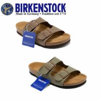 Birkenstocks Men/Women Classic Cork Slippers Beach Casual shoes Two buckles of oil wax Arizona series 35-46