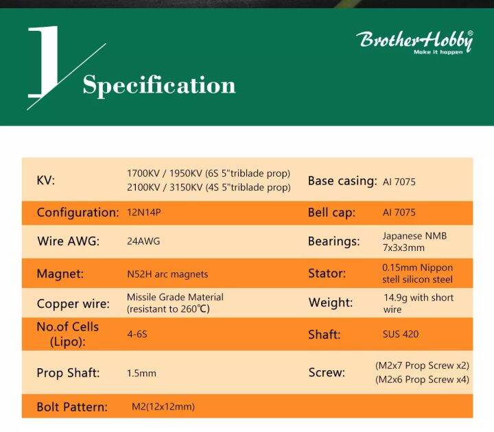 ฺbrotherhobby-มอเตอร์-motor-brotherhobby-tc-2004-3150kv-4s-ขนาดเล็ก-น้ำหนักเบา-เหมาะสำหรับสายบินไกล-long-range-สำหรับโดรน-fpv-racing-freestyle-เหมาะสำหรับใบพัด-5-นิ้ว