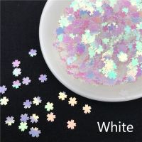 10g Ultrathin Flower Sequin 5mm Pink Cherry Blossoms Shape Loose Sequins PET Paillettes For Nails Art Confetti