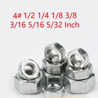 1/2 1/4 1/8 3/8 3/16 5/16 5/32 Inch Carbon Steel Hexagon Nut Zinc Plated Nut English System Hexagon Locking Nuts