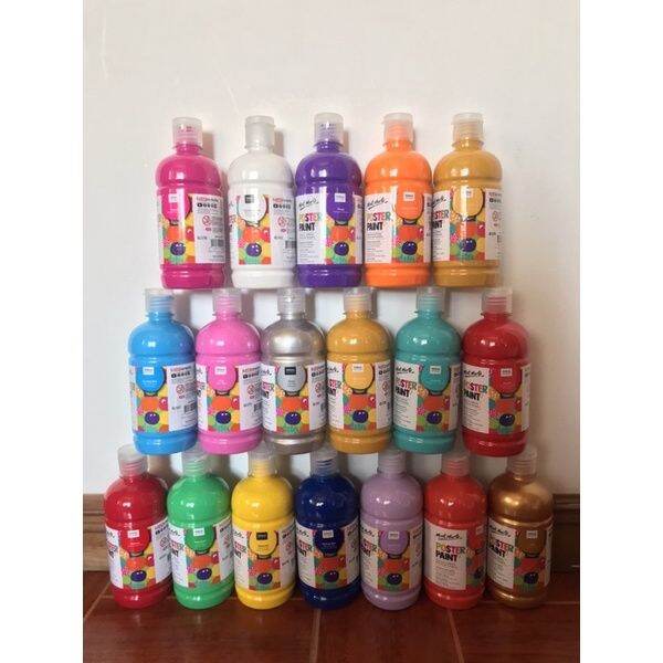 【New】 Mont Marte Poster Paint Non Toxic and Washable (500mL) by Tata and Pierre Lazada PH