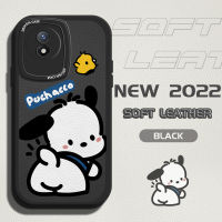 Mop Mall สำหรับ VIVO Y02A Y02T บางผิวรู้สึกลายการ์ตูน Pochacco เคสหลังหนัง PU ซิลิโคนนิ่มเคสโทรศัพท์ปกหนัง