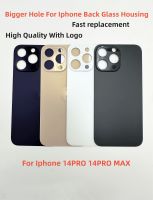 For Iphone 14Pro 14PM Back Glass Cover Panel Replacement Parts High Quality With Logo Housing Battery Cover Big Hole Rear Glass