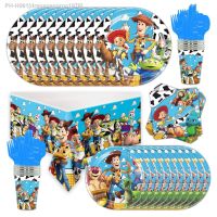 Toy Story Cartoon Birthday Party Supplies Paper Tableware Plates Napkins Cups Baby Shower Boys Birthday Party Decoration Boys