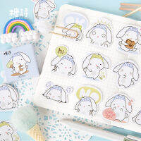 สติ๊กเกอร์กล่อง  กระต่ายผูกโบว์ [45 ชิ้น] Bow Bunny Sticker Box DIY สติ๊กเกอร์ สติกเกอร์ สติ๊กเกอร์ไดคัท by mimisplan