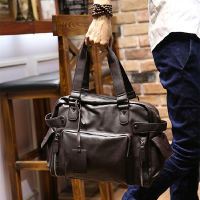 Claasic Men Bucket Bag PU Leather Casual Travel Bag Large Capacity Luggage Male Casual Fahion Travel Shoulder Bags New Packages