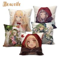 Custom SINoALICE Animation Gir Pillowcase 45X45cm Wedding Decorative Eco-Friendly Cotton Linen Fabric Pillow Case Picture Hangers Hooks