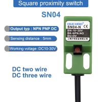 【LZ】♈  Quadrado do sensor SN04 do limite SN04 do metal do interruptor de proximidade NPN PNP NENHUM NC C.C. Três fios 10-30V C.A. Dois fios 90-250V