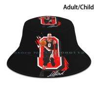 {You have a hat}Zero Lillard Topi Bucket หมวกแก๊ป Damian พอร์ตแลนด์เล่นเสื้อเบลเซอร์สำหรับวิ่งหมวกชาวประมงกลางแจ้งแบบพับได้