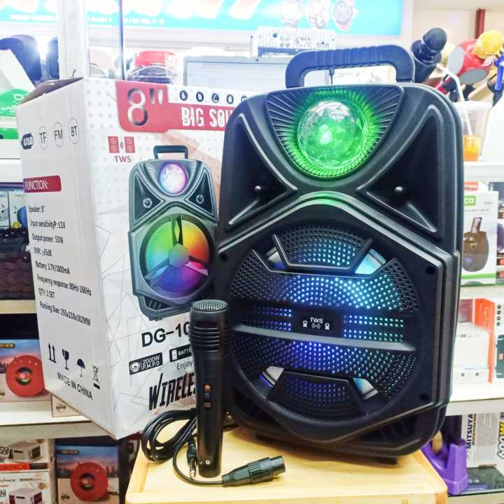 Speaker Bluetooth TWS DG-1001 BIG SOUND 8" + BONUS MIC | Lazada Indonesia