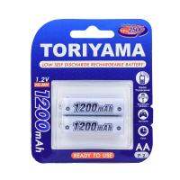 ถ่านชาร์จ Toriyama AA 1200mAh (Ni-Mh) แพ็ค 2 ก้อน