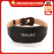 Đai Lưng Cứng Tập GYM Da Bò Thật Có Đệm và Logo Valeo