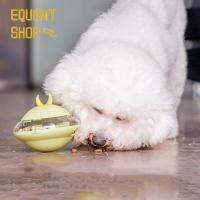 EQUOMT ลูกบอลเครื่องจ่ายยาจานบินเล่นกับสุนัขอัตโนมัติแบบอินเทอร์แอคทีฟพลาสติกอาหารของเล่นสุนัขรูปทรงแผ่นดิสก์ของเล่นฝึกอบรม IQ สุนัขลูกบอลรั่วช่วยเพิ่มไอคิว