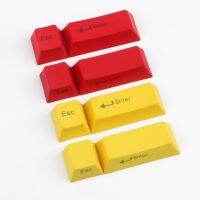 PBT สีเหลืองสีแดง ESC ฝาครอบกุญแจเสริม OEM ความสูงเดิมหมวกคีย์บอร์ดแบบกลไกกุญแจ