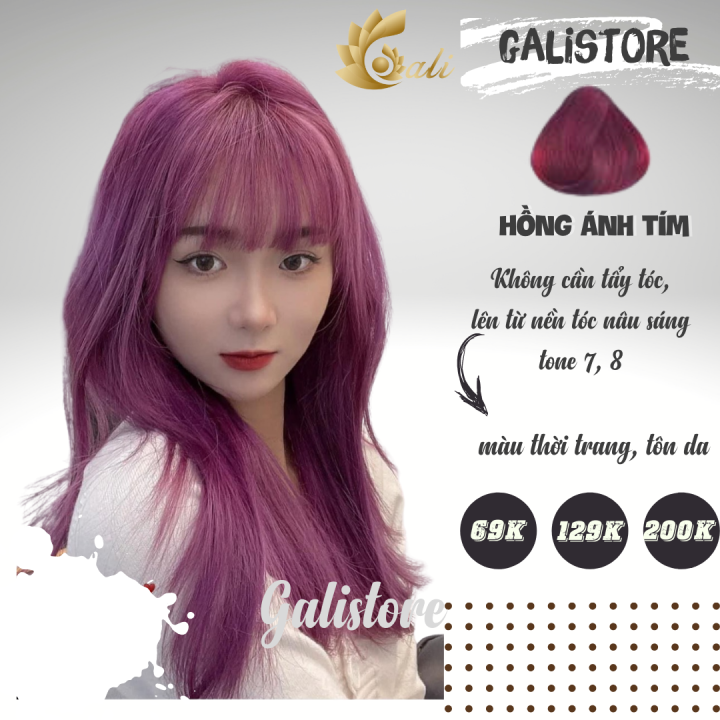 Sáng tạo và cá tính với tóc nhuộm màu hồng tím! Hãy cùng chiêm ngưỡng hình ảnh thú vị này để khám phá một phong cách mới lạ cho mái tóc của bạn.