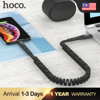 พร้อมสต็อก HOCO สาย USB สําหรับ Apple 2.4A สายชาร์จข้อมูลอย่างรวดเร็วฝ้ายสมบัติยืดหยุ่นซิงค์ชาร์จสําหรับ iPhone 6 7 8 11 Pro X Xs Max XR