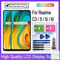 ของแท้สำหรับ Realme C3 5 5i 6i จอแสดงผล LCD แบบสัมผัสหน้าจอแผงหน้าจอทัชสกรีน