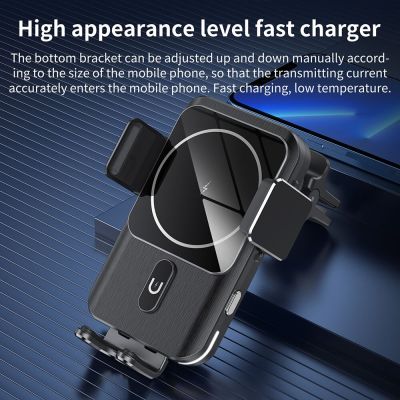 Adjustable Wireless Charger Car Mount for iphone 14 13 12 15W Fast Charge Automatic Clamp Phone Holder Qi Charger for Huawei P40 Car Chargers