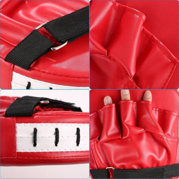 สีดำสีแดงถุงมือมวย-mitts-แผ่นสำหรับมวยไทยเตะนักมวย-mma-การฝึกอบรม-pu-โฟมคาราเต้นักมวยเป้าหมาย-pad