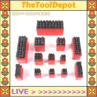 TheToolDepot ชุดแสตมป์ตัวเลข9ชิ้น27ชิ้นชุดจดหมายอุปกรณ์แกะสลักเครื่องประดับตัวอักษรที่เป็นเหล็กกล่องเซ็ตเครื่องมือโลหะหัตถกรรมร้อน2/3/4/5/6/8/10/12มม.