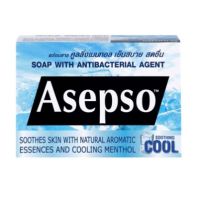 ?3 ชิ้น Asepso Soap Soothing Cool อาเซปโซ สบู่ สูตรซูตติ้ง คูล กลิ่นหอม เย็นสบาย สดชื่น ขนาด 70 กรัม 1 ก้อน 20 [ FLASH SALES ]