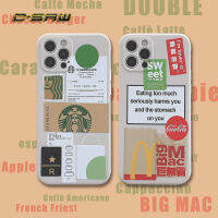 C-SAW Starbuckss ปลอก iPhone 12 11 8 7 6 6S Plus X XR XS MAX 11pro 12 Pro Max SE 2020แนวโน้ม TPU แฟชั่นแบบอ่อนฝาครอบ