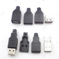 50pcs 5V USB Type A male Female DIY 4Pin Plug Socket USB Connector Plug Adapter 4Pin Plastic Cover Solder Type A 2.0 WB15TH