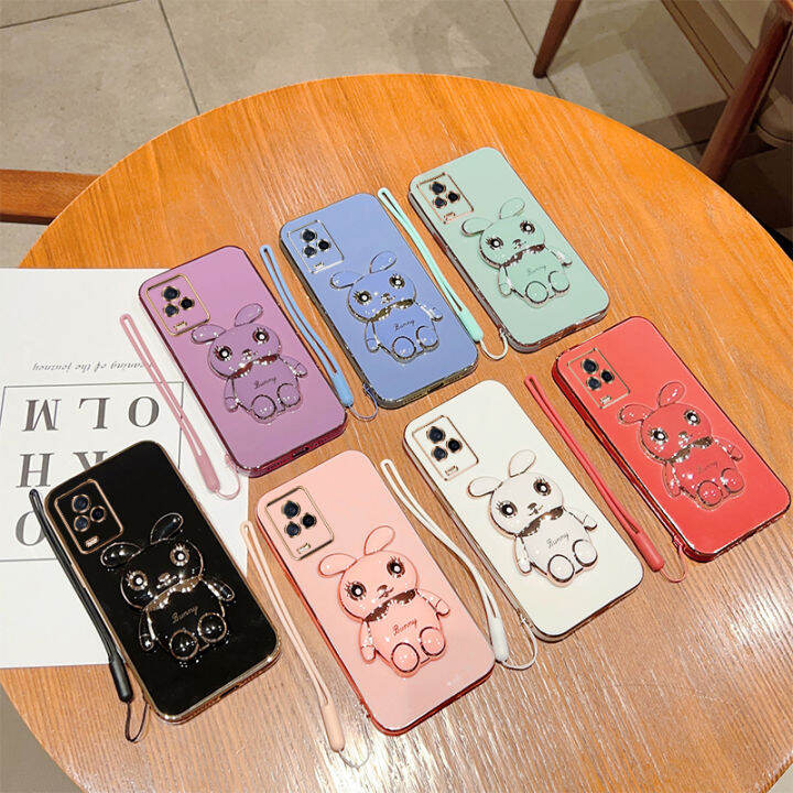 เคสนิ่มสำหรับโทรศัพท์-vivo-iqoo-7เคส-vivo-iqoo7การ์ตูนกระต่ายเคสโทรศัพท์ซิลิโคนกันกระแทก