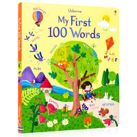 Usborne my first 100 words original English picture book my 100 words cardboard picture book childrens English Enlightenment cognition early teaching words learning parent-child interactive books aged 2-6