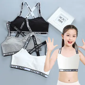 Young Girls Bras Cotton Puberty Sport Letter Kids Training Tops Tanks Girl  Students Underwear Bras Children for 8-16 Years Old - AliExpress