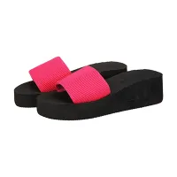 women summer sandals slippers flats beach shoes Red EU36