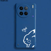 NORVIK เคสสำหรับ Vivo การ์ตูนน่ารักสีขาวลายปิกาจู,V25โทรศัพท์ไร้ขอบสีฟ้า V29 V27 X80 V27e X90 Y78 Y27 Y36 Y72 Y16 Y12โปร V23 Y15ฝาหลังสร้างสรรค์ V23e X70 Y52 Z7 Z7X โปร4G 5G n11-3