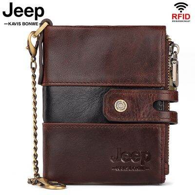 （Layor wallet）  Cowhide Deleather MenCoin Purse SmallRFID Card HolderPORTFOLIO Portomonee Hasp ชาย Pockect 2022