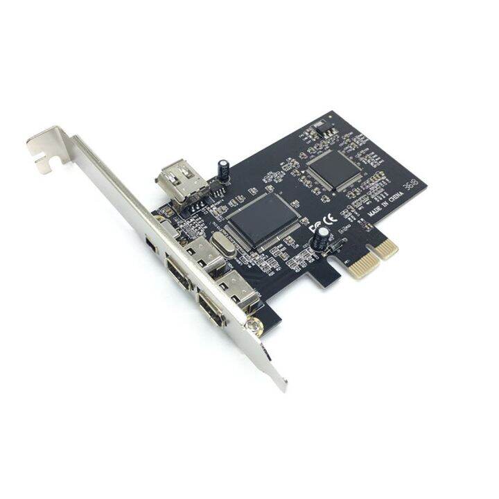 pcie-combo-4พอร์ต-3-1-1394a-1x4พิน3x6พินอะแดปเตอร์ต่อการ์ดคอนโทรลเลอร์-pci-express-to-ieee-1394สำหรับอแดปเตอร์-fjk3825ตั้งโต๊ะ-firewire